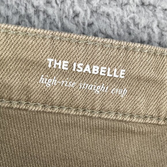 NWT AG Adriano Goldschmied the Isabelle High Rise Straight Crop Tan Jeans Sz 29 - Picture 7 of 10